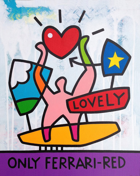 <b>LOVELY</b> - 40 x 50 cm - acrylic on canvas - SOLD  <a style="color: red; text-decoration: none" href="mailto:jpgpmarsman@onsbrabantnet.nl">BESTEL</a>